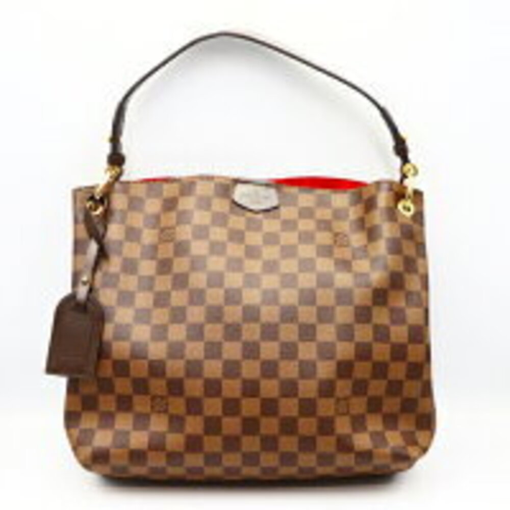 Louis Vuitton Graceful Damier Brown Red Shoulder Bag Tote k